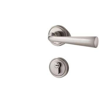 Imagem de Fechadura de porta interna maçaneta de porta de quarto prata fechadura magnética silenciosa dividida (fechadura silenciosa)