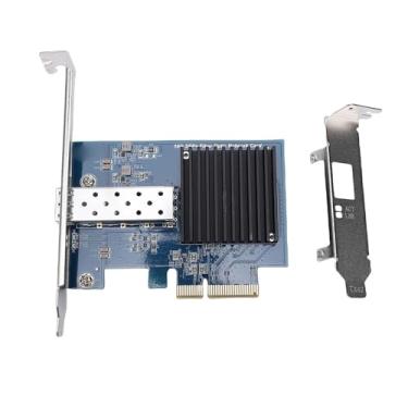Imagem de Zyyini Placa NIC PCIe X4 de 10 Gbps, Adaptador de Rede de Fibra óptica de 10 Gbps Com Porta SFP única, Suporte para 2 Pistas de PCI Express 3.0, para Servidor Wins, para Linux