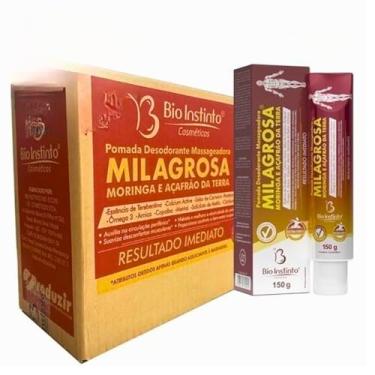 Imagem de Kit Com 12 Pomada Milagrosa Moringa e Açafrão da Terra 150g Bio Instinto