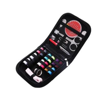 Imagem de Kit de costura 10 peças para adultos acessórios de costura portátil contém fio agulha tesoura fita métrica dedal DIY presentes de Natal