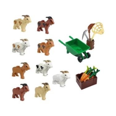 Imagem de Conjunto De Blocos De Montar De Animais: Cabra, Elefante, Urso, Crocod