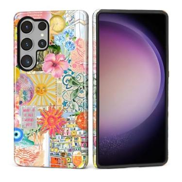 Imagem de Akinmi Capa para Samsung Galaxy S25 Ultra, capa protetora dupla de silicone macio para Samsung Galaxy S25 Ultra-Coquette Passion European Coast Collage