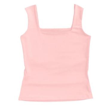 Imagem de Blusa Suplex Regata Decote Quadrado Alta Qualidade - Grupo Blitz, Rosa