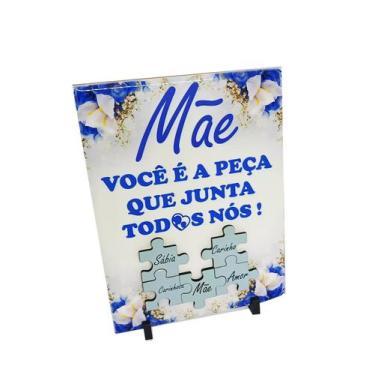 Imagem de Porta Retrato Presente Azulejo Personalizado dia das Mães - Coleção Te