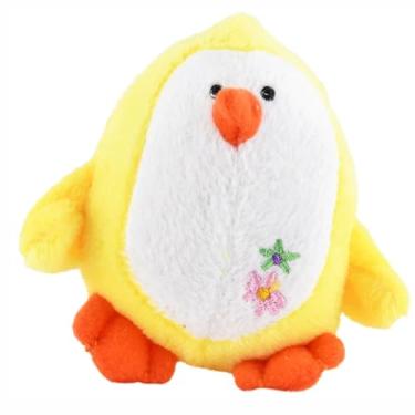 Imagem de Jeffers Pinguim de pelúcia colorido para cães pequenos, amarelo, 7 cm – brinquedo de pelúcia fofo, seguro e confortável para filhotes, diversão interativa, ideal para viagens e ideal para brincar
