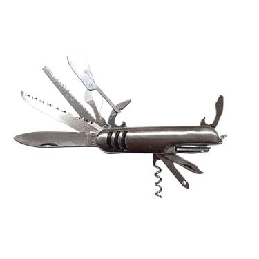 Imagem de Canivete Multifuncional 11 em 1 – Aço Inoxidável – Canivete Dobrável com Abridor, Faca, Tesoura, Serra, Saca-Rolhas e Ferramentas de Bolsos – Ideal para Camping, Pesca e Uso Diário