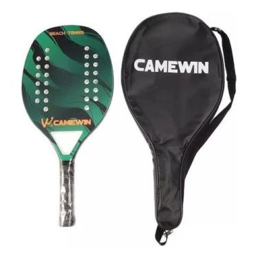 Imagem de Raquete Beach Tennis Camewin Original Leve Fibra Carbono e Fibra de vi