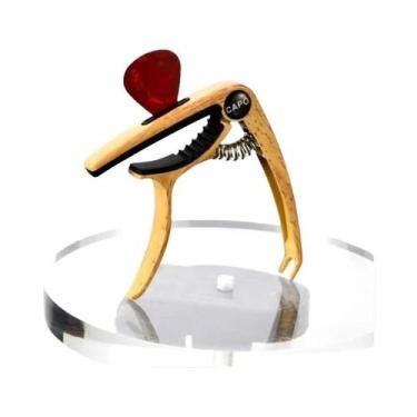 Imagem de Capotraste De Alumínio Para Guitarra, Suporte Para Afinador E Palhetas