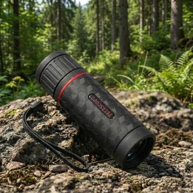 Imagem de Binóculos mini monoculares, 20 x 53 cm, telescópio antiderrapante com foco óptico para viagens, vermelho