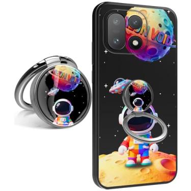 Imagem de Dcwunk Capa para OnePlus 15 5G desenho fofo ultrafino à prova de choque capa macia de silicone preto design unissex de 6,7 polegadas (néon vazio com suporte)