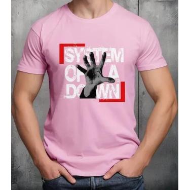 Imagem de Camisa Camiseta Adulto Masculina Feminina Algodão Banda de Rock System