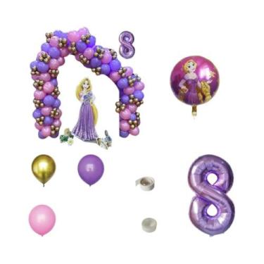 Imagem de Conjunto De Decoração De Festa De Aniversário Da Princesa Rapunzel Bal