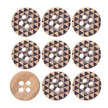 Imagem de Botões de casca de coco natural coloridos diy artesanato roupas decoração acessórios para costura artesanal chapéus sacos brinquedos crianças artesanato 11mm 100 peças (13)