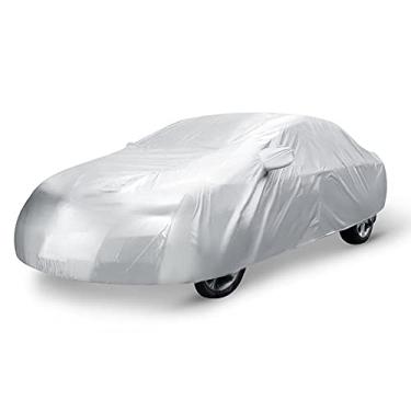 Imagem de uxcell Capa universal para carro Sedan à prova d'água externa proteção resistente à chuva solar M 4,9 m x 1,8 m x 1,5 m