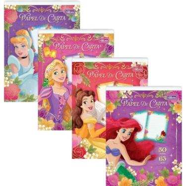 Imagem de CADERNO COLADO PAPEL DE CARTA PRINCESAS 50FL SORTIDO TILIBRA