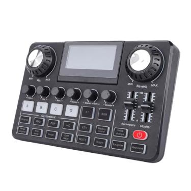 Imagem de Zhjvihx Pacote de Microfone de Podcast, Microfone Condensador Com Placa de Mixagem de Som de Braço de Lança Conexão de 3,5 Mm, Com Tela LED Ajustável de 85 e Efeitos de Voz, para