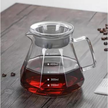 Imagem de Cafeteira de Vidro Borossilicato Com Tampa e Filtro 600ml(Jarra de café 3006)