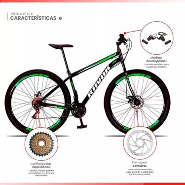 Imagem de Bicicleta Aro 29 Freio a Disco Traseiro Shimano Aço 21 Velocidades-Unissex