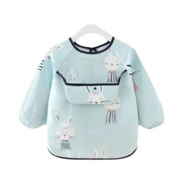 Imagem de Babadores Impermeáveis De Manga Longa Para Bebês Recém-Nascidos, Roupa