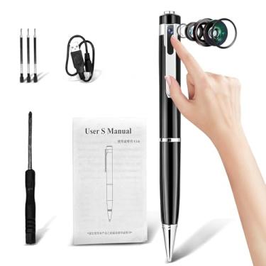 Imagem de Gravador de Voz Digital 32GB, Caneta Esferográfica com Gravação de Áudio HD, 540 Horas de Armazenamento, para Aulas, Reuniões e Entrevistas, com Cabo USB e Acessórios