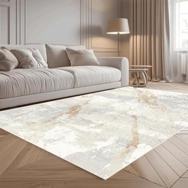 Imagem de Tapete abstrato moderno para sala de estar, decoração simples, tapete para quarto, tapete grande para piso (160x200cm 63x78,7in/Flanela-3)