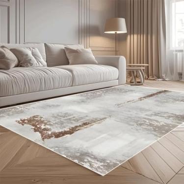 Imagem de Tapete abstrato moderno para sala de estar, decoração simples, tapete para quarto, tapete grande para piso (200x400cm 78,7x157in/Flanela-1)