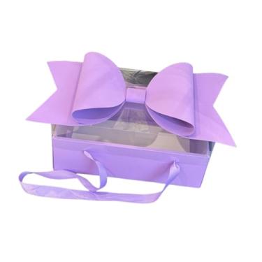 Imagem de Esquirla Caixa de presente para o Dia dos Namorados com flores e bolo, com tampa transparente e janela, ideal para homens, mulheres familiares, Tolet