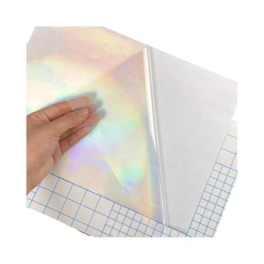 Imagem de Filme De Laminação Holográfico Autoadesivo Tamanho A4, 50 Folhas, Ades