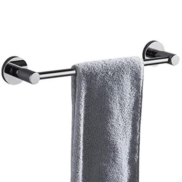 Imagem de 3FLQOOPP Barra de toalha única, suporte de toalha de 30 cm - 120 cm para banheiro, cabide de panos de prato de cozinha, haste de toalha de acabamento polido, presente de prata