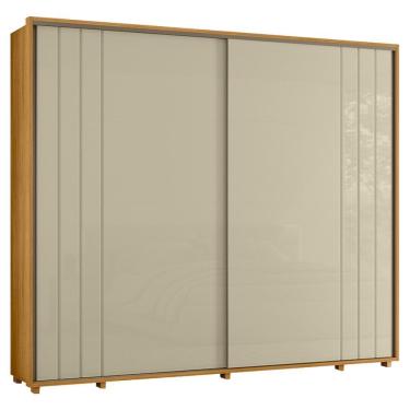 Imagem de Guarda Roupa Casal Dali 2 Portas Deslizante 278 Cm Cumaru Opala Madetec Cumaru Opala
