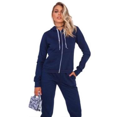 Imagem de Conjunto Feminino Moletom Flanelado Capuz Inverno Promocao-Feminino