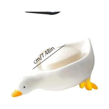 Imagem de Suporte De Sabonete Em Forma De Pato Com Drenagem Automática E Bandeja