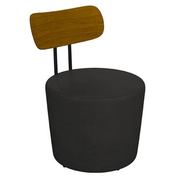 Imagem de Poltrona Decorativa Addams PU Preto - Gran Belo