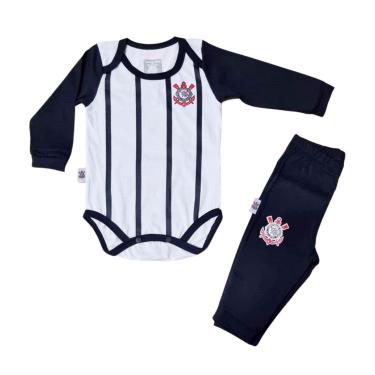 Imagem de Conjunto Bebê Corinthians Body e Calça Oficial