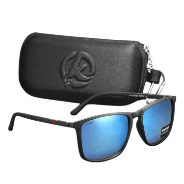 Imagem de Óculos De Sol Polarizados Ultraleve Com Estojo Preto Azul