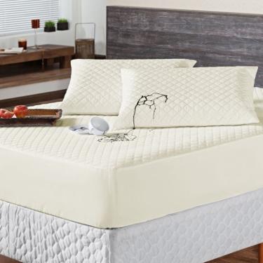 Imagem de Protetor Colchao Casal Impermeavel Matelado Aquarela 01 Peça - Palha