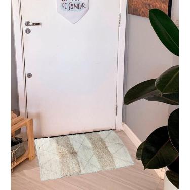 Imagem de Capacho Bordado Para Porta/ Banheiro Boho Vanilla