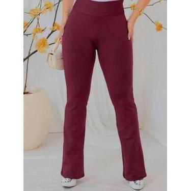 Imagem de Calça Flare Peluciada Feminina Legg Bailarina Flanelada Cinza - ANNE, 