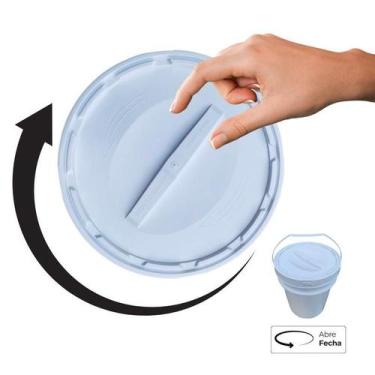 Imagem de Balde Plástico 20 L Tampa Rosca Para Comida Fresca - Nastripack