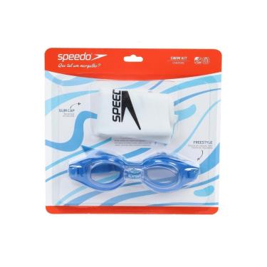 Imagem de Kit Óculos e Touca Silicone Natação Swin Freestyle Speedo-Unissex