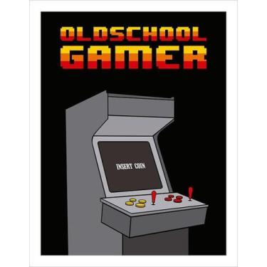 Imagem de Kit 5 Placa Acm Oldschool Gamer 18X23 - Sinalizo