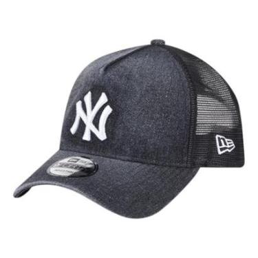 Imagem de Boné New Era 940 A-Frame New York Yankees Trucker Preto-Masculino