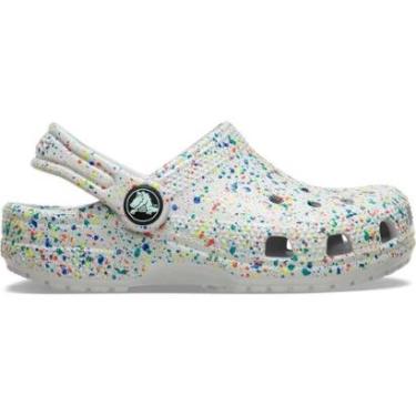 Imagem de Sandália Crocs Classic Glow Paint Splatter Clog T Atmosphere/Multi-Unissex