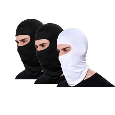 Imagem de Kit 3 Balaclava Térmica Ninja Touca Motociclista Proteção Uv 50+ - Cinza - Unico - Homem-Masculino