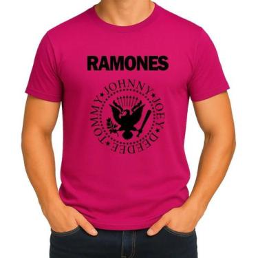 Imagem de Camiseta Camisa Adulto Feminina Masculina Algodão Banda de Rock Ramone