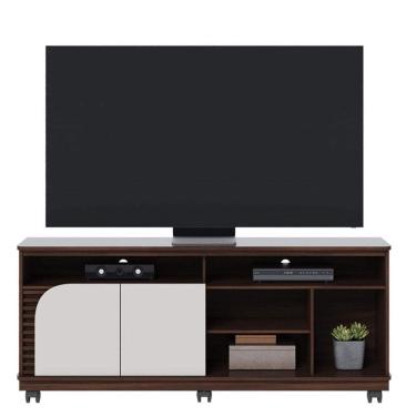 Imagem de Rack Bancada Jurerê 1.5 Nogueira Real Off White Matte - Colibri