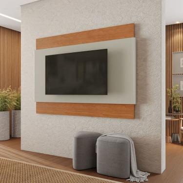 Imagem de Painel para Tv até 65 Polegadas em Mdf 185cm Aros Naturale/Off White