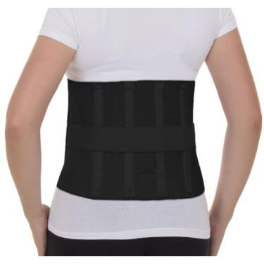 Imagem de Cinta Abdominal Elástica Em X Com Hastes Flexiveis Preto - Artipé - AR