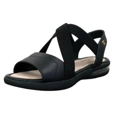 Imagem de Sandalia Feminina Anabela Tira Elástica Conforto Comfortflex-Feminino