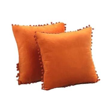 Imagem de Capa De Almofada Decorativa Com Franjas De Macramê E Flores Para Sofá 